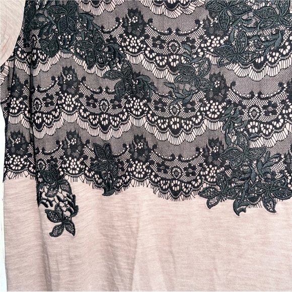 Loft Brown & Lace Top Tee - Picture 3 of 4